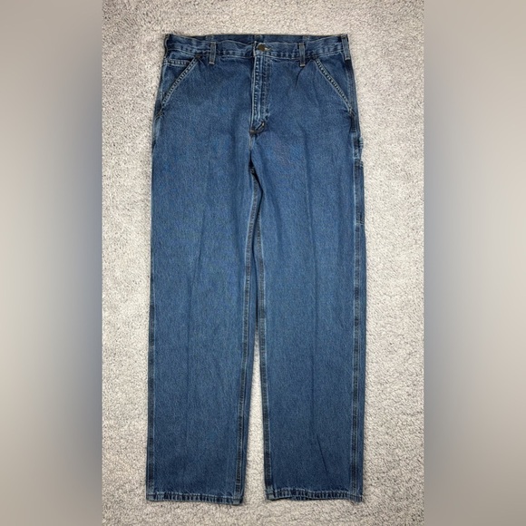 Carhartt Jeans Mens 36 x 34 Loose Fit Work Utility Baggy Dungaree Streetwear - Picture 1 of 4